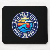 Sea Isle City New Jersey Nj Nautical Waves 5 T Shi Mousepad (Vorne)