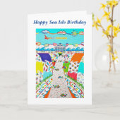 Sea Isle City, NJ Birthday Card Karte (Gelbe Blume)