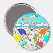 Sea Isle City, NJ Round Magnet (Vorderseite/Rückseite)