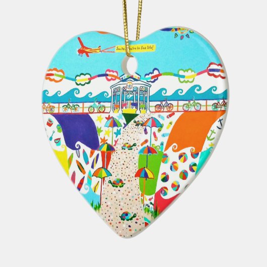 Sea Isle Promenade Heart Ornament (Links)