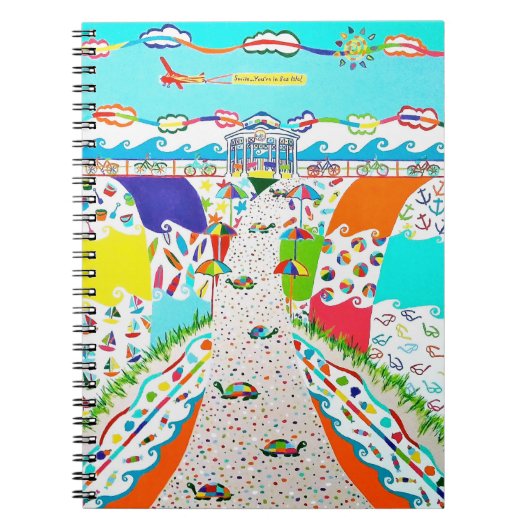 Sea Isle Promenade Spiral Notebook Notizblock (Vorderseite)