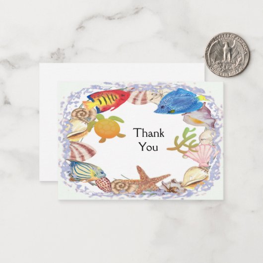 Sea Kreath Dankeschön Karte (Vorderseite/Rückseite Beispiel)