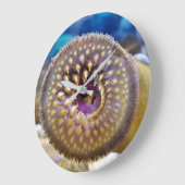 Sea Lamprey Mouth Große Wanduhr (Winkel)