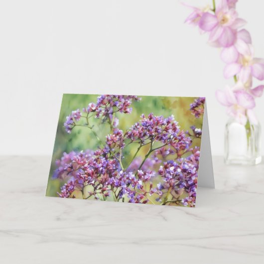 Sea Lavendel Blume Florentiner Art Karte (Orchidee)