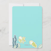 Sea Life and Submarine Baby Shows Einladung (Rückseite)