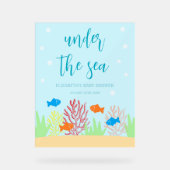 Sea Life Baby Dusche Acrylschild (Vorderseite)