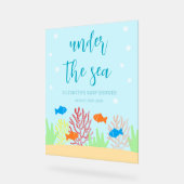 Sea Life Baby Dusche Acrylschild (Winkel)