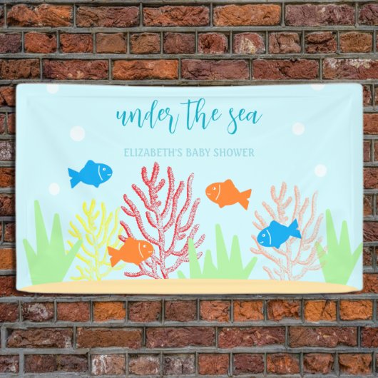 Sea Life Baby Dusche Banner