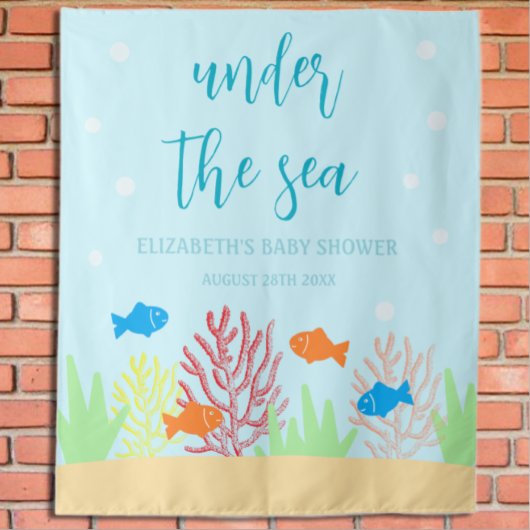 Sea Life Baby Dusche Wandteppich