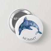 Sea Life Baby Shower Button Mommy (Vorne & Hinten)