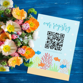 Sea Life Baby Showregister Begleitkarte