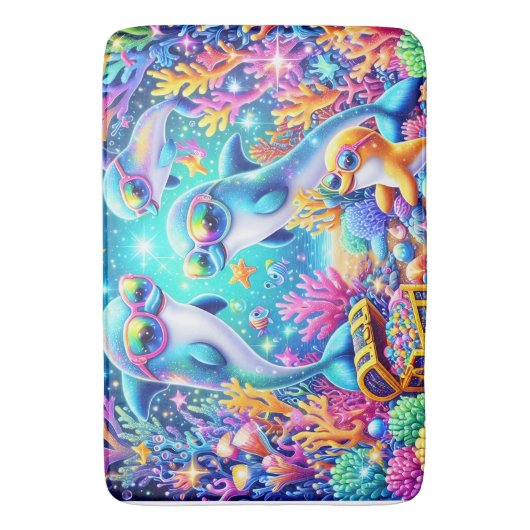 Sea Life Bath Mat Badematte (Vorderseite Vertikal)