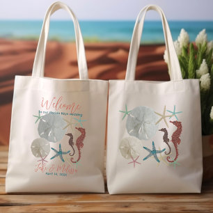 Sea Life Beach Hochzeit in Urlaubsort Willkommen Tragetasche