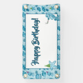 Sea Life Birthday Banner mit Raum für individuelle (Vertikal)