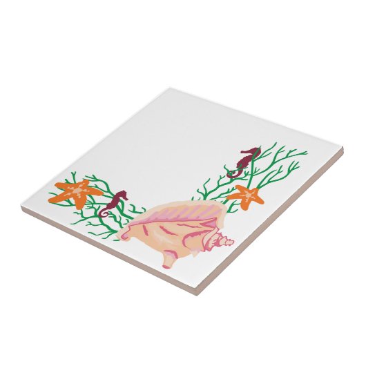 Sea Life Corner Fliese (Seite)