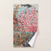 Sea Life Crab Octopus Muscheln Corean Beach Badhandtuch Set (Handtuch)