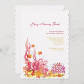 Sea Life - Einladung zum Geburtstag (Vorne/Hinten)