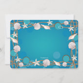 Sea Life Foto Frame Urlaubskarte Einladung (Rückseite)