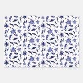 Sea Life Graphic Pattern Jeden Anlaß Geschenkpapier Set (Vorderseite 3)