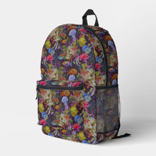 Sea Life Grunge Muster Bedruckter Rucksack