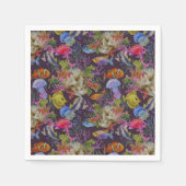 Sea Life Grunge Muster Serviette (Vorderseite)