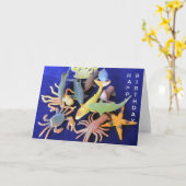 Sea Life Happy Birthday Card Karte (Gelbe Blume)