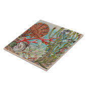 Sea Life Meerjungfrau Kaninchen Seepferd Coral Mur Fliese (Seite)