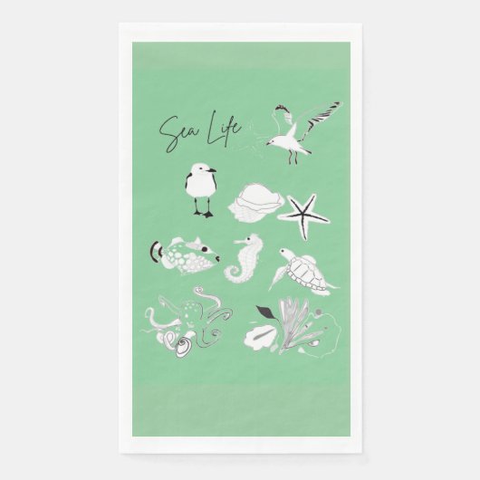 Sea Life Paper Napkin Serviette (Vorderseite)
