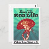 Sea Life Quellyfish Postkarte (Vorne/Hinten)