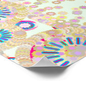 "Sea Life", rosa, korallen, blau Poster (Ecke)