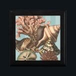 Sea Life Silhouette Geschenkbox<br><div class="desc">Dieser Kunstdruck zeigt die schönsten Dinge in der Natur des Ozeans. Auf diesem Bild finden Sie alle Arten von Meereslebewesen, darunter eine Conch Seashell, Sand Dollars und Riffe, die tief im Meer vergraben sind. Diese Kunstsammlung ist ein Muss für Ihre nächsten Zazzle-Produkte.</div>