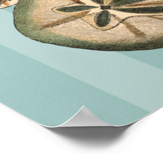 Sea Life Silhouette Poster (Ecke)