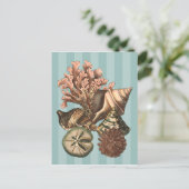 Sea Life Silhouette Postkarte (Stehend Vorderseite)