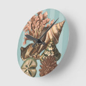 Sea Life Silhouette Runde Wanduhr (Winkel)