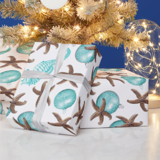 Sea Life Tropical Muster Weihnachtsgeschenk Wraps Geschenkpapier
