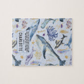 Sea Life Whales Christlich Bible Verse Namensgesch Puzzle (Horizontal)