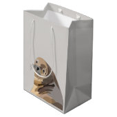 Sea Lion Art Mittlere Geschenktüte (Rückseite Schrägansicht)