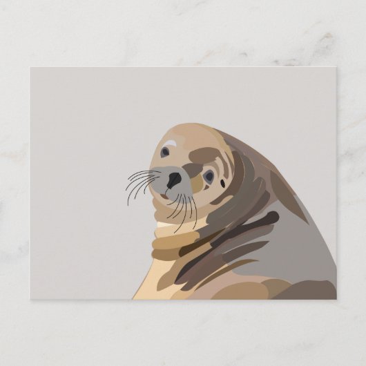 Sea Lion Art Postkarte (Vorderseite)