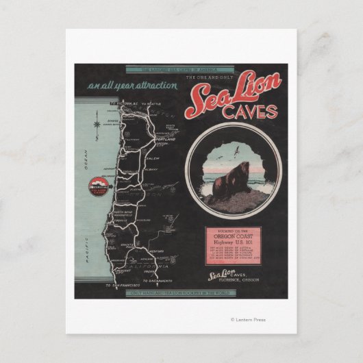 Sea Lion Caves, Florenz, Oregon Postkarte (Vorderseite)