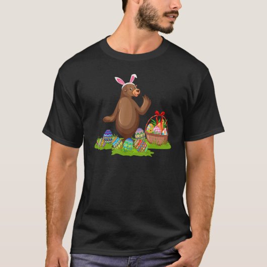 Sea Lion Easter Egg Hunting Bunny Sea Lion Easter T-Shirt (Vorderseite)