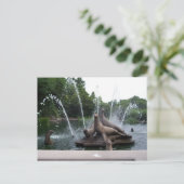 Sea Lion Fountain Postkarte (Stehend Vorderseite)