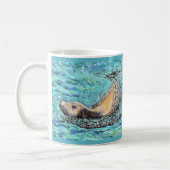 Sea Lion Gemälde Kaffeetasse (Links)