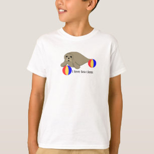 Sea Lion mit Beach Balls T-Shirt