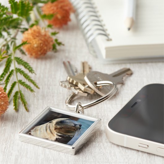 Sea Lion Portrait Schlüsselanhänger (Seite)