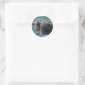 Sea Lion Runder Aufkleber (Tasche)