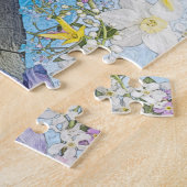 Sea Lion Schwimmen in Blume Patch Puzzle (Seite)