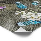 Sea Lion Schwimmen in Blume Poster (Ecke)