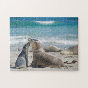 Sea lion Sealion niedliches Baby-Jungtier, Kinder  Puzzle