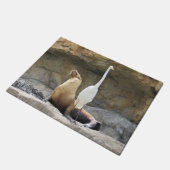 Sea Lion und Egret Doormat Fußmatte (Schrägansicht)