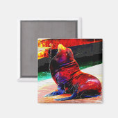 Sea LionMagnet Magnet (Vorderseite/Rückseite)